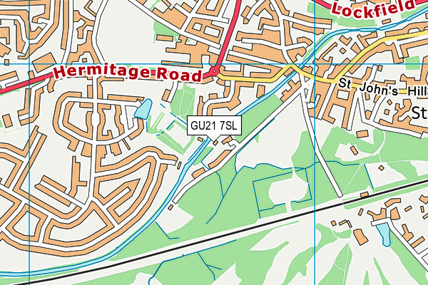 GU21 7SL map - OS VectorMap District (Ordnance Survey)