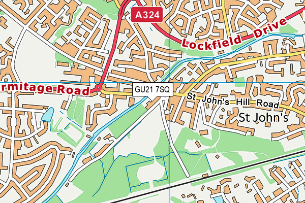 GU21 7SQ map - OS VectorMap District (Ordnance Survey)