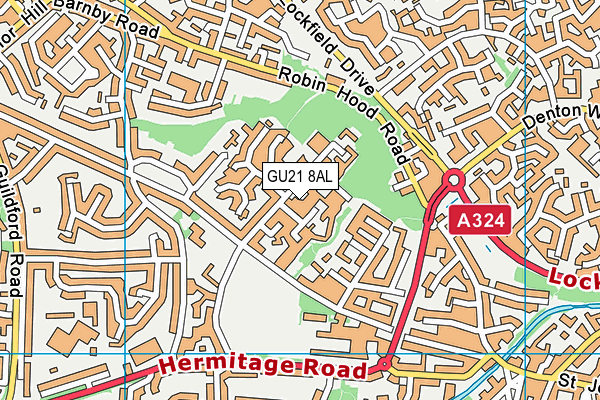 GU21 8AL map - OS VectorMap District (Ordnance Survey)