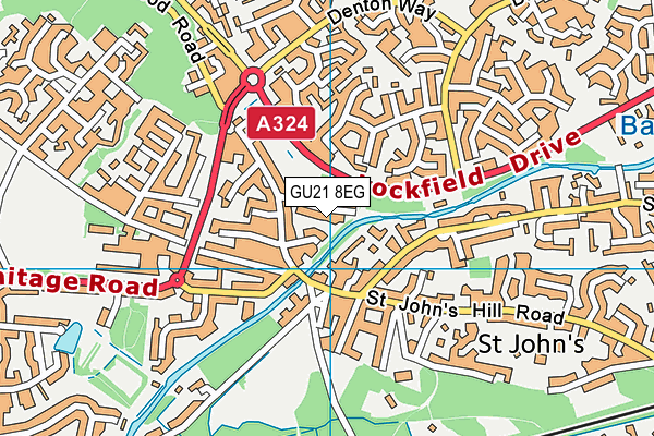 GU21 8EG map - OS VectorMap District (Ordnance Survey)