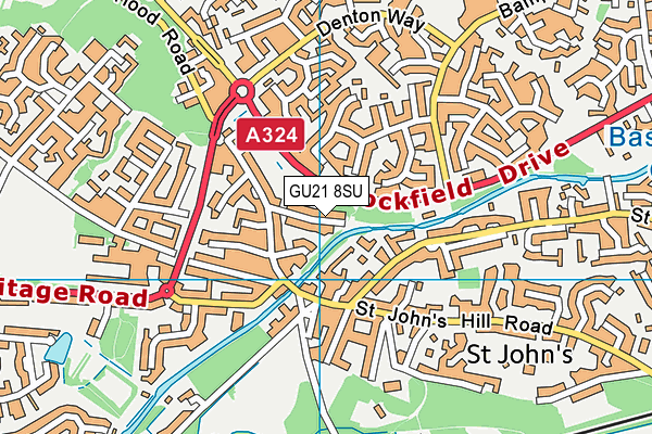 GU21 8SU map - OS VectorMap District (Ordnance Survey)