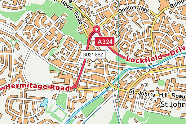 GU21 8SZ map - OS VectorMap District (Ordnance Survey)