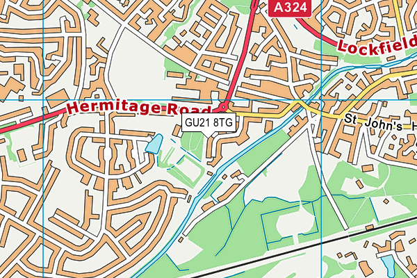 GU21 8TG map - OS VectorMap District (Ordnance Survey)