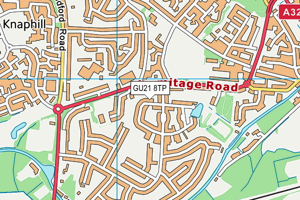 GU21 8TP map - OS VectorMap District (Ordnance Survey)