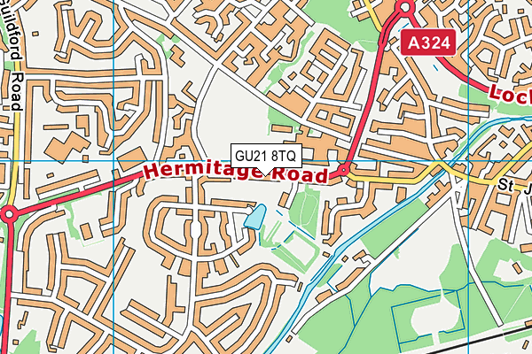 GU21 8TQ map - OS VectorMap District (Ordnance Survey)