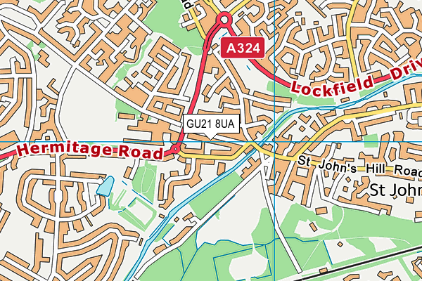 GU21 8UA map - OS VectorMap District (Ordnance Survey)