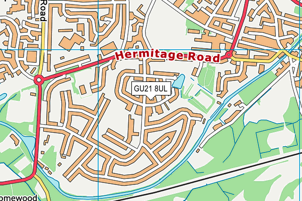 GU21 8UL map - OS VectorMap District (Ordnance Survey)