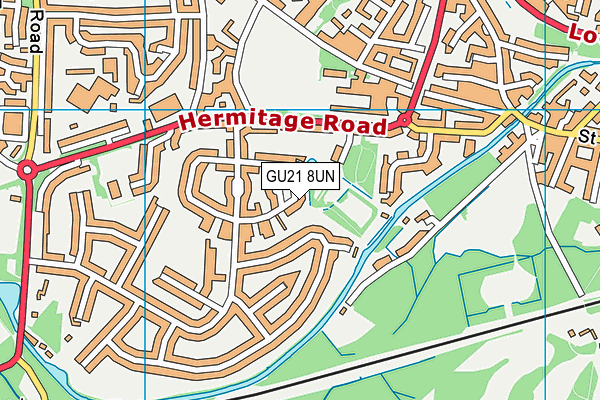 GU21 8UN map - OS VectorMap District (Ordnance Survey)