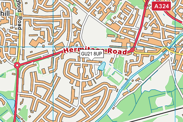 GU21 8UP map - OS VectorMap District (Ordnance Survey)