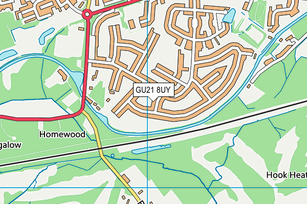 GU21 8UY map - OS VectorMap District (Ordnance Survey)