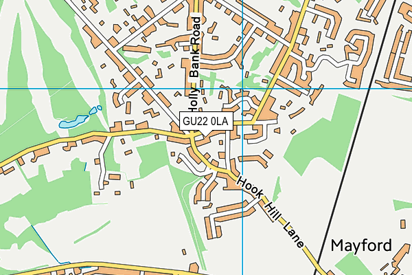 GU22 0LA map - OS VectorMap District (Ordnance Survey)