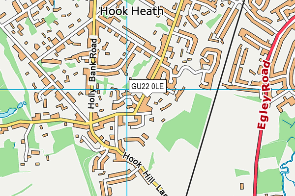 GU22 0LE map - OS VectorMap District (Ordnance Survey)