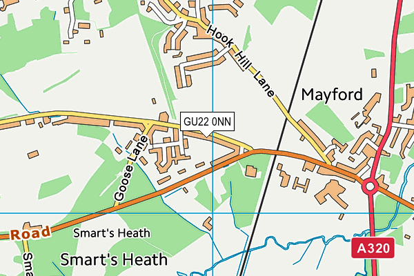 GU22 0NN map - OS VectorMap District (Ordnance Survey)