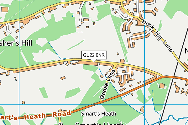 GU22 0NR map - OS VectorMap District (Ordnance Survey)