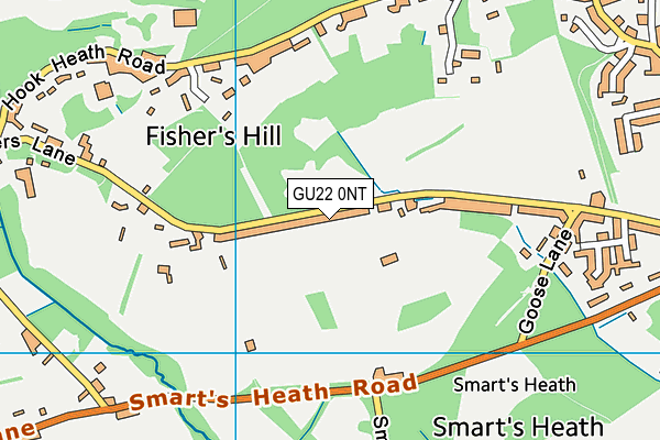 GU22 0NT map - OS VectorMap District (Ordnance Survey)