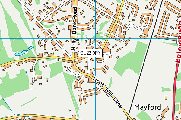 GU22 0PY map - OS VectorMap District (Ordnance Survey)