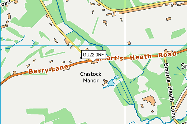 GU22 0RF map - OS VectorMap District (Ordnance Survey)