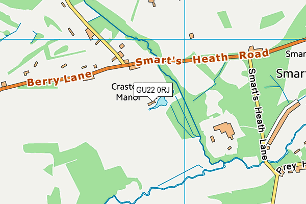 GU22 0RJ map - OS VectorMap District (Ordnance Survey)