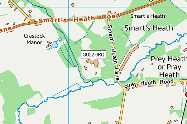 GU22 0RQ map - OS VectorMap District (Ordnance Survey)