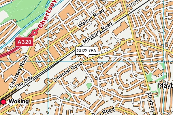 Woking Park map (GU22 7BA) - OS VectorMap District (Ordnance Survey)