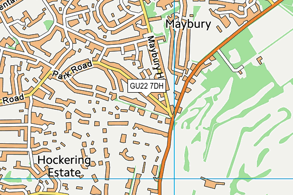 GU22 7DH map - OS VectorMap District (Ordnance Survey)