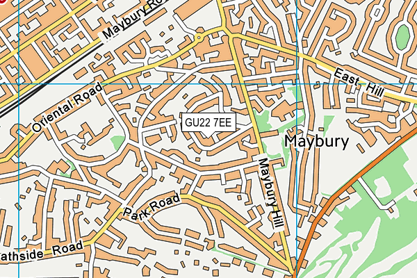 GU22 7EE map - OS VectorMap District (Ordnance Survey)