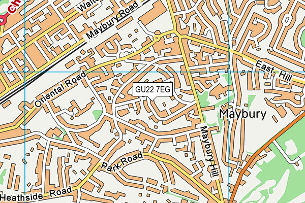 GU22 7EG map - OS VectorMap District (Ordnance Survey)