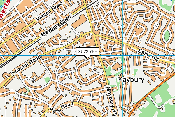 GU22 7EH map - OS VectorMap District (Ordnance Survey)