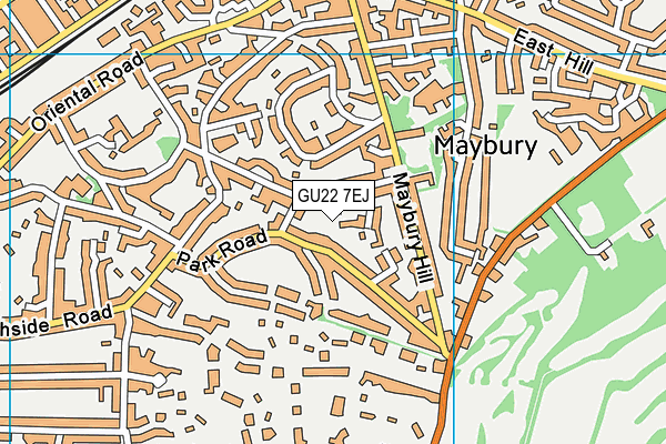 GU22 7EJ map - OS VectorMap District (Ordnance Survey)