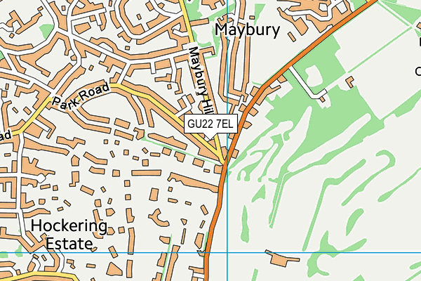 GU22 7EL map - OS VectorMap District (Ordnance Survey)