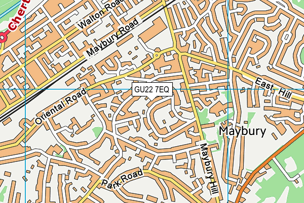 GU22 7EQ map - OS VectorMap District (Ordnance Survey)