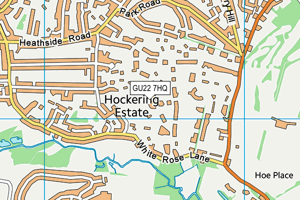 GU22 7HQ map - OS VectorMap District (Ordnance Survey)