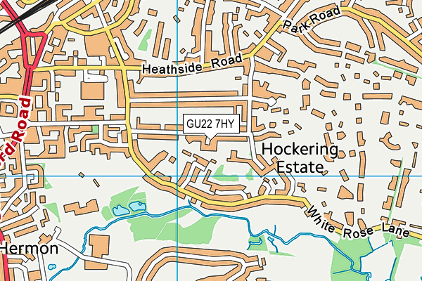 GU22 7HY map - OS VectorMap District (Ordnance Survey)