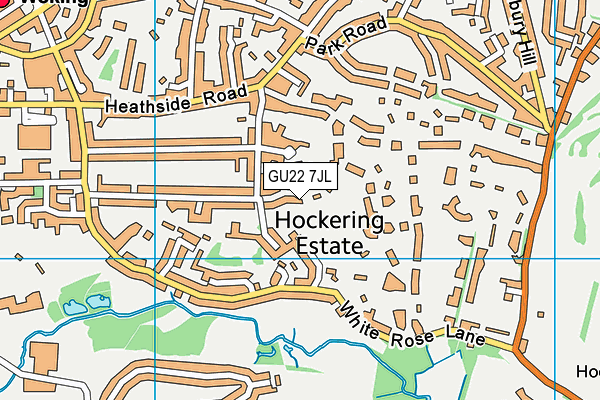 GU22 7JL map - OS VectorMap District (Ordnance Survey)