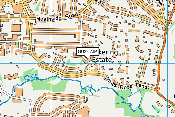 GU22 7JP map - OS VectorMap District (Ordnance Survey)