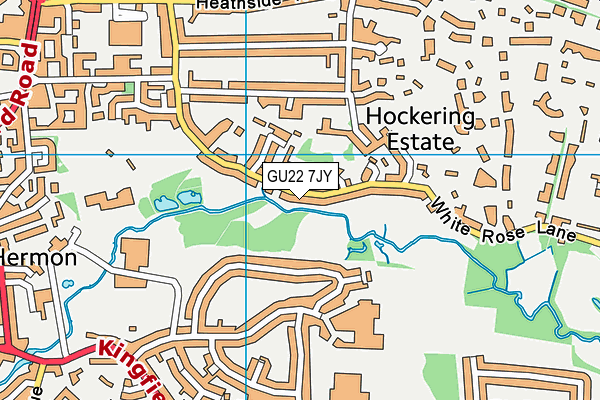 GU22 7JY map - OS VectorMap District (Ordnance Survey)