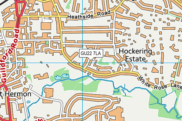 GU22 7LA map - OS VectorMap District (Ordnance Survey)