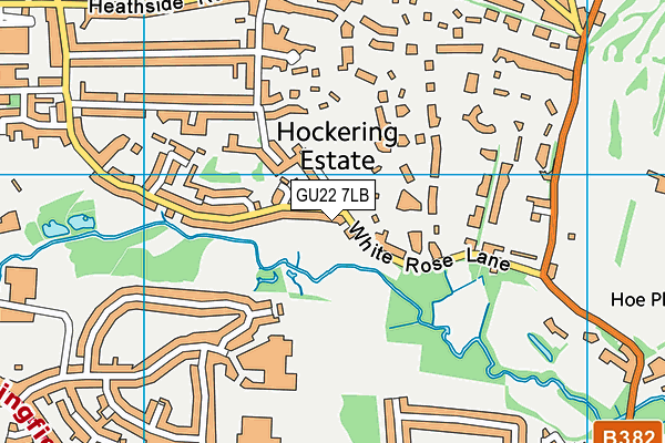 GU22 7LB map - OS VectorMap District (Ordnance Survey)