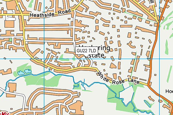 GU22 7LD map - OS VectorMap District (Ordnance Survey)