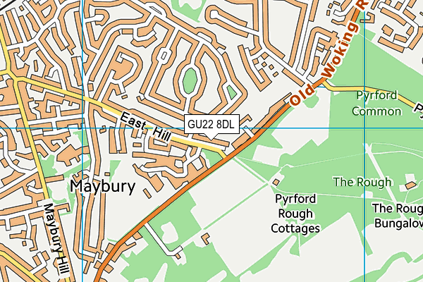 GU22 8DL map - OS VectorMap District (Ordnance Survey)