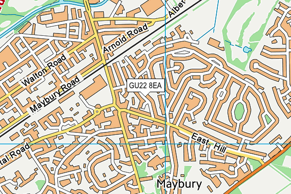 GU22 8EA map - OS VectorMap District (Ordnance Survey)