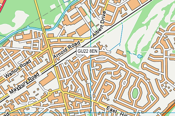 GU22 8EN map - OS VectorMap District (Ordnance Survey)