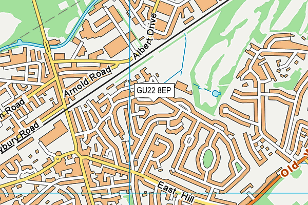 GU22 8EP map - OS VectorMap District (Ordnance Survey)