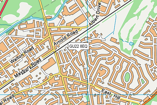 GU22 8EQ map - OS VectorMap District (Ordnance Survey)