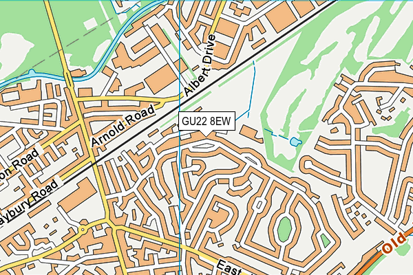 GU22 8EW map - OS VectorMap District (Ordnance Survey)