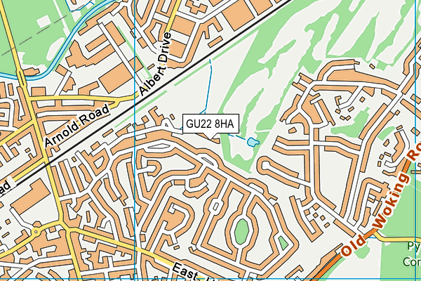 New Monument Primary Academy map (GU22 8HA) - OS VectorMap District (Ordnance Survey)