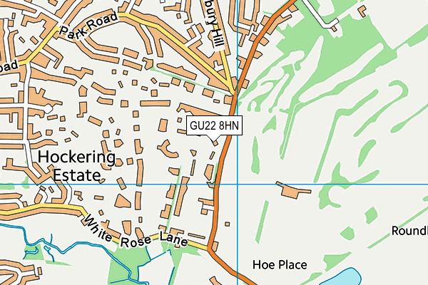 GU22 8HN map - OS VectorMap District (Ordnance Survey)