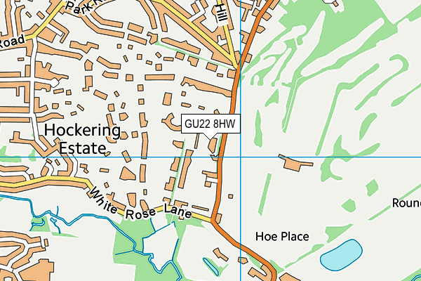 GU22 8HW map - OS VectorMap District (Ordnance Survey)