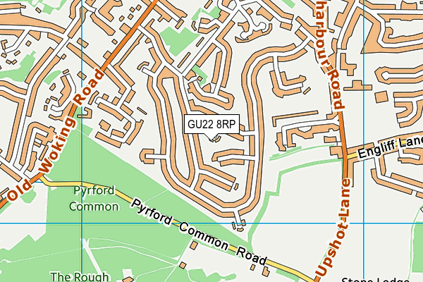 GU22 8RP map - OS VectorMap District (Ordnance Survey)