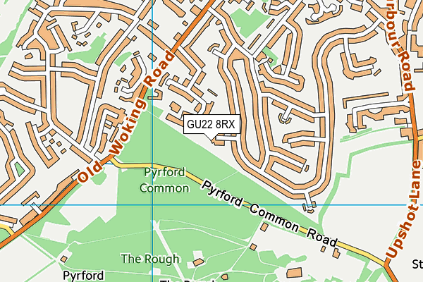 GU22 8RX map - OS VectorMap District (Ordnance Survey)